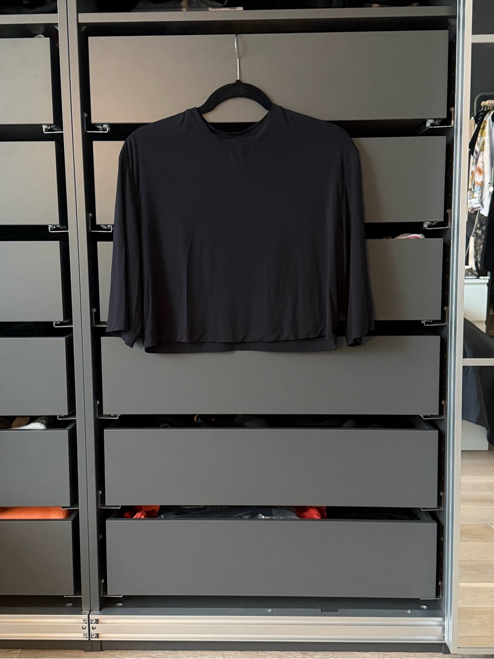 Lululemon Black Cropped Long-Sleeve Top